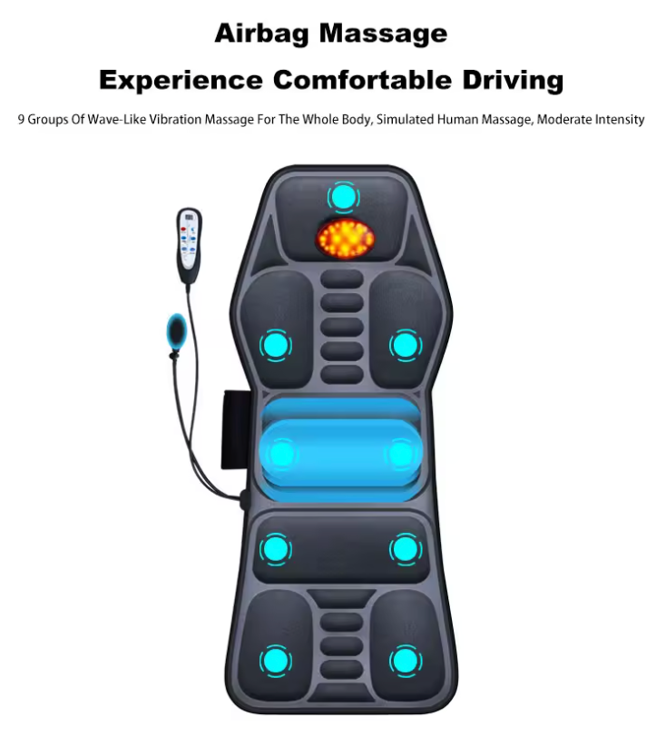 Electric Back Massager with Heat β Deep Tissue Kneading for Neck, Shoulders & Lumbar Pain Relief