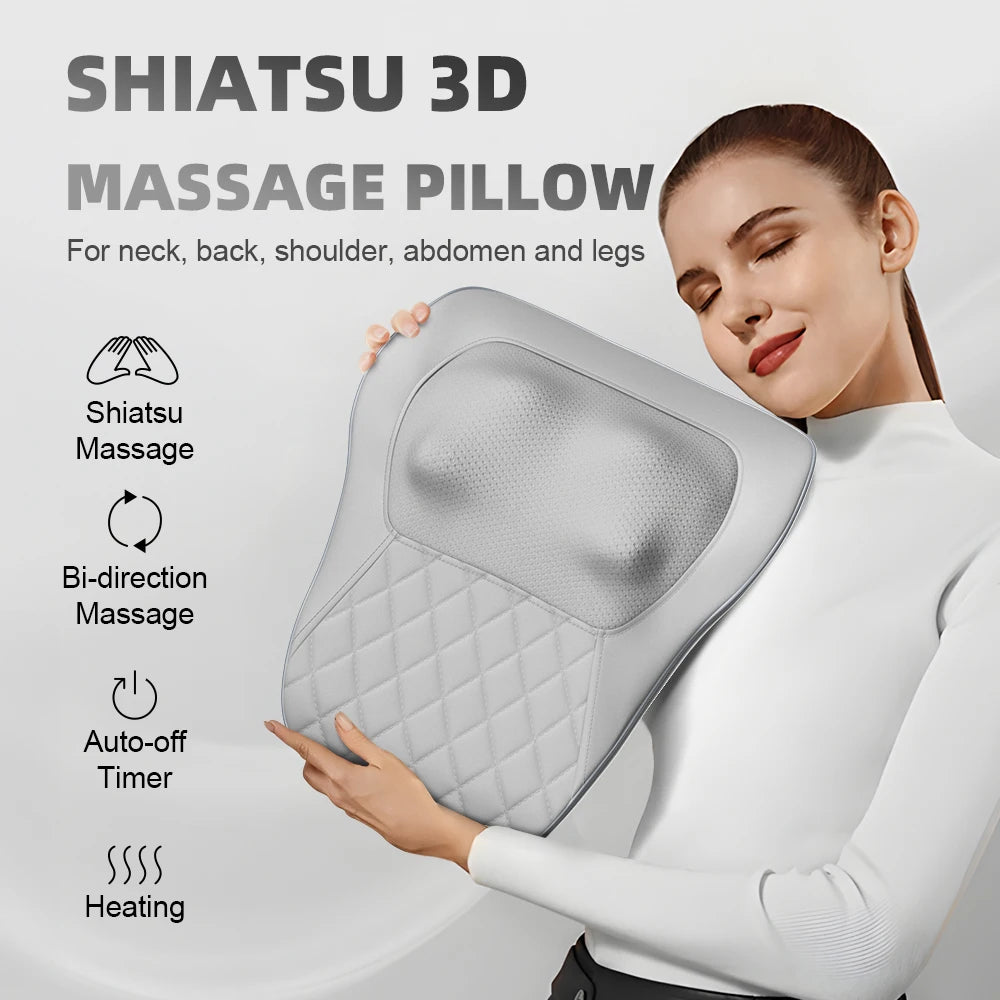 Massage Cushion neck massage pillow Heating Electric Shoulder Foot Massage Pillow Deep Tissue Kneading Massager Waist Back