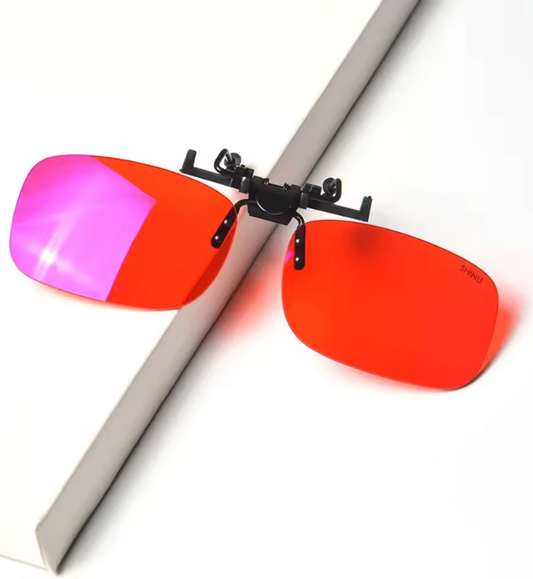 Blue Light Blocking Clip-On Glasses – Anti-Glare Lens for Screen Protection (Fits All Frames)