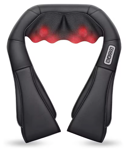 Shiatsu Neck & Back Massager with Heat – Deep Kneading, Car & Home Use