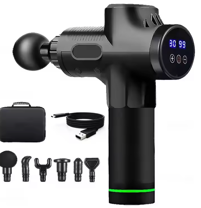 Deep Tissue Massage Gun – 99-Speed Pain Relief with LCD Touchscreen
